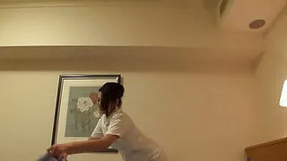 Japanese hotel massage naked eating out hairy pussy