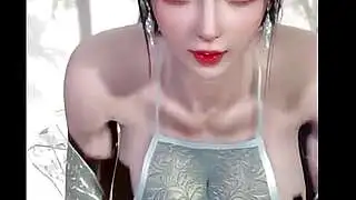 3D IA HQ Morena Asiática Grandes tetas Tetas firmes Pezones duros y erectos Vaquera montando Sexo POV con sonido añadido