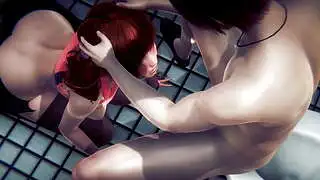 Hentai 3D sin censura - Shien Hardsex en el baño - Pornografía japonesa de manga, anime, película y videojuego