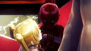 Zelda Hentai - Mujer Gerudo sexo mamada masturbación y follada - Pornografía japonesa de manga, anime, película y videojuego