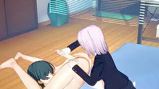 SSSS Gridman Hentai - Shinjo Akane Jerkoff and fucked by Utsumi Sho - Japanese Asian Manga Anime Film Game Porn