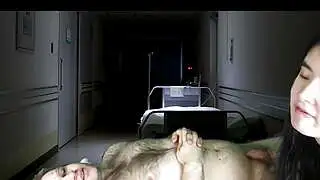 Asian Female Physician Revives A Big White Cock