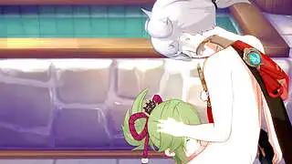 Genshin Impact Hentai - Kazuha x Kuki Shinobu Sert Seks - Japon Asya Manga Anime Oyun Pornosu